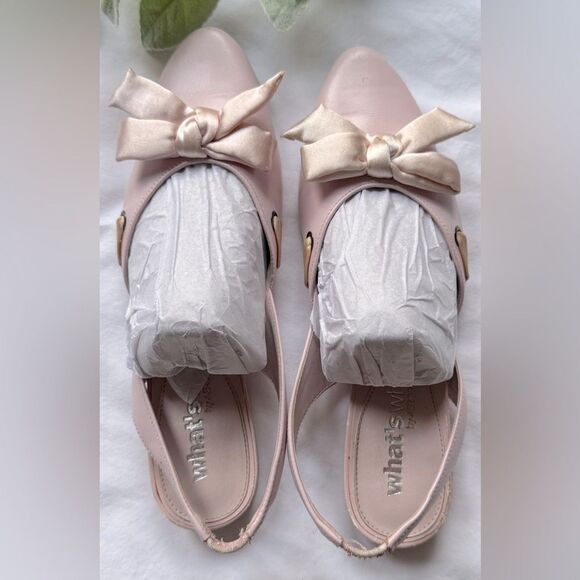 Adorable! What’s What by Aerosoles “Stop N Bow” pink shoes! - Picture 6 of 15